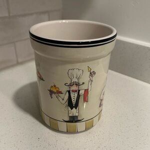 Chef Design Ceramic Utensil Holder